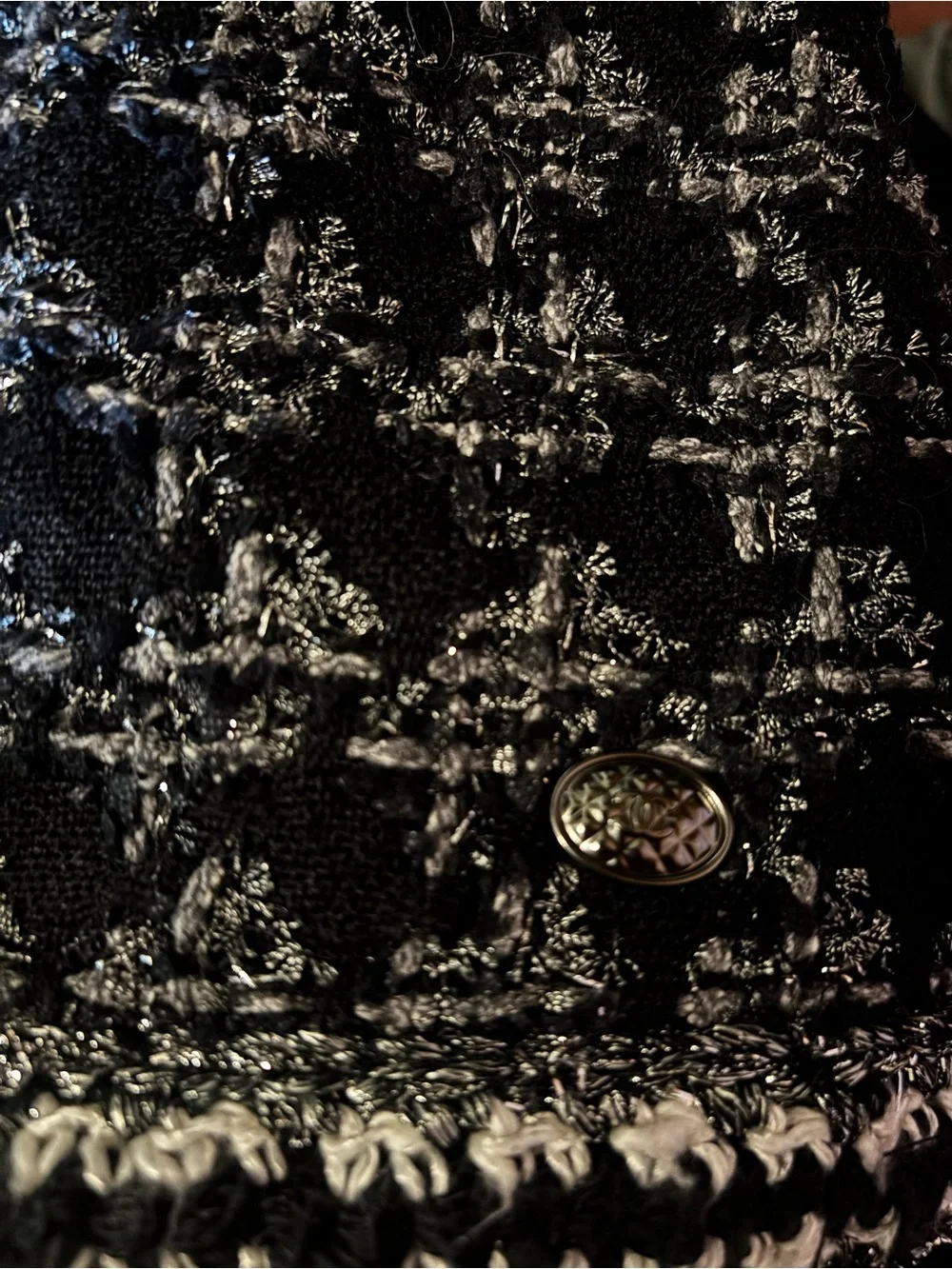 Chanel Tweed Top Metallic Woven Design Spring 2017 (Authenticated)